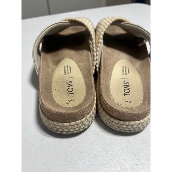 TOMS Paloma Criss Cross Woven and Iridescent Sandals Women Size 9 - Picture 6 of 9